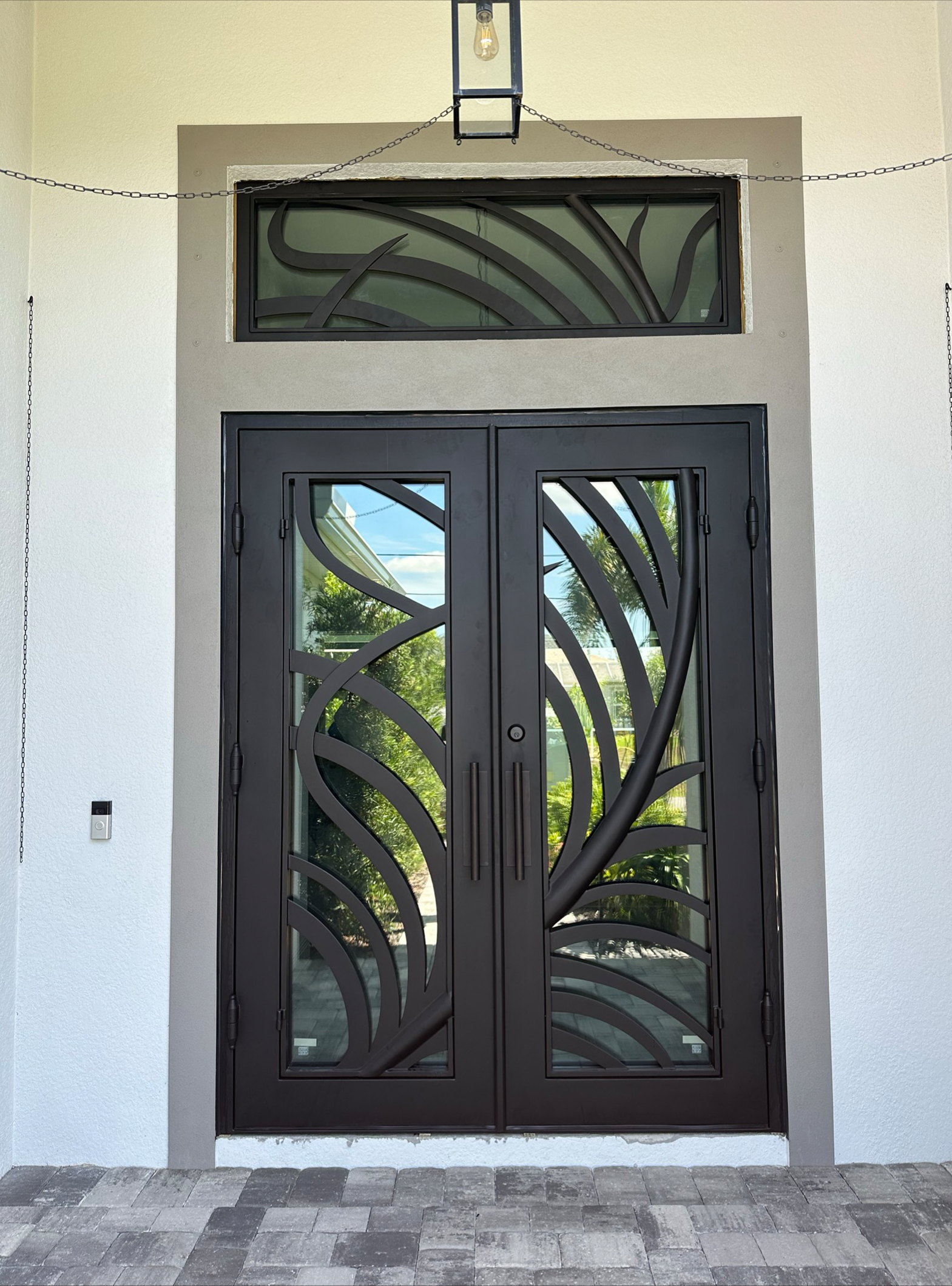 Frond iron door design
