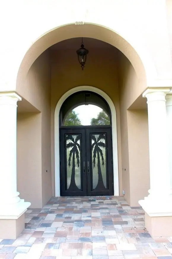 Palms iron door design