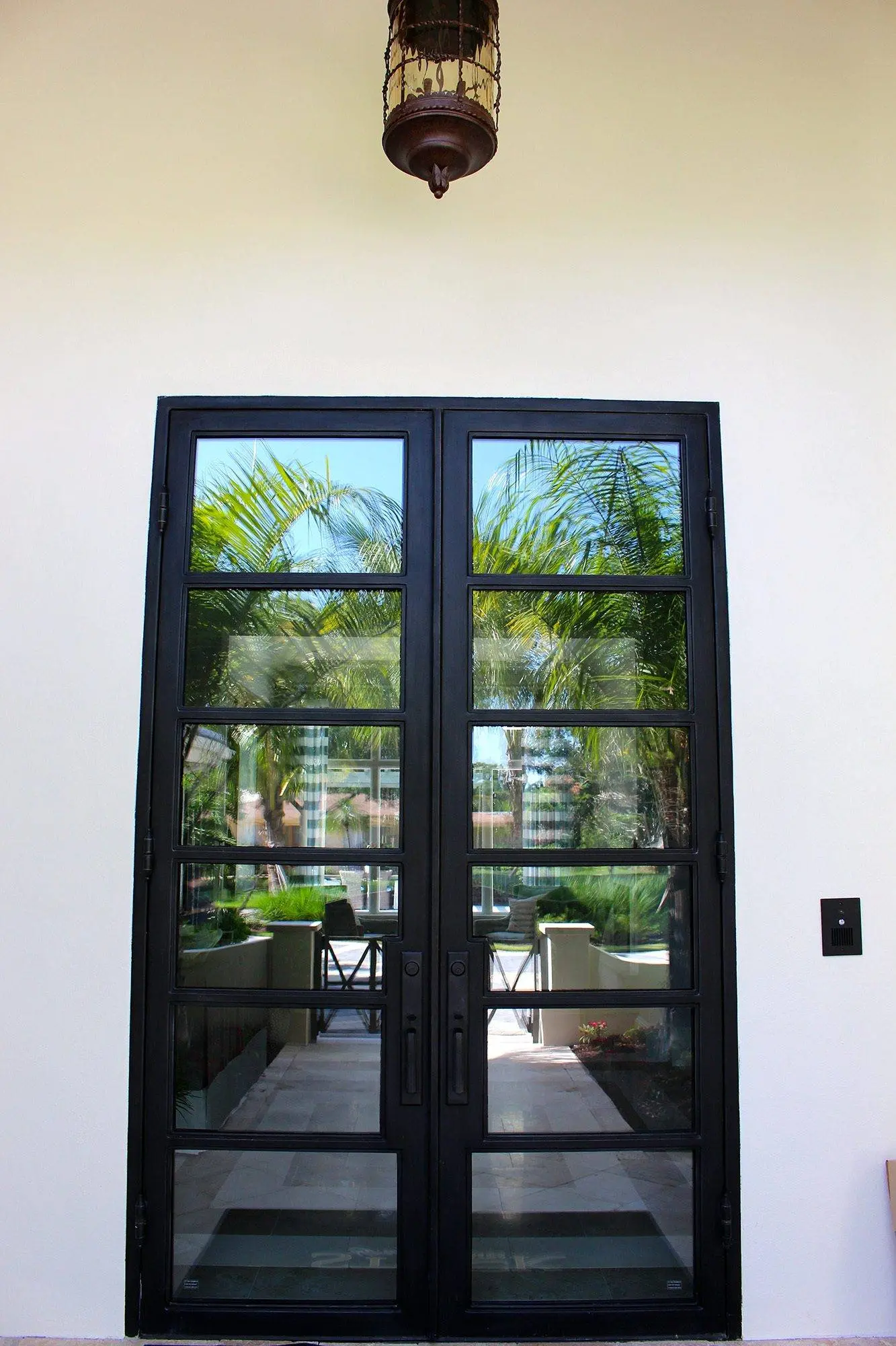 Fixed Glass #3 iron door design