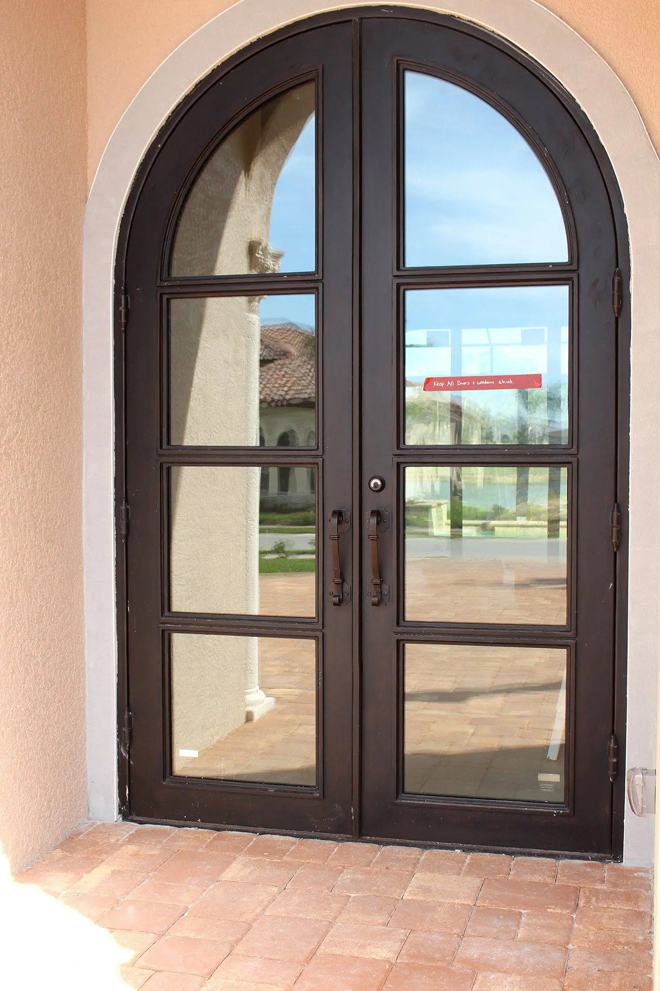 Fixed Glass #4 iron door design