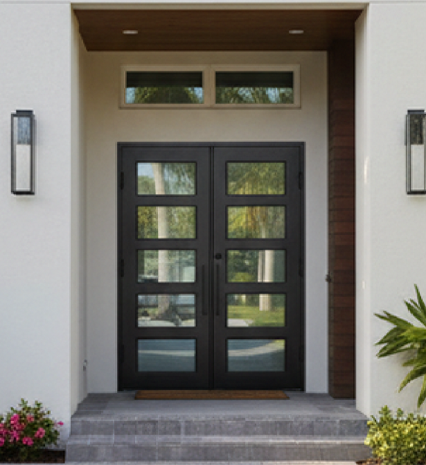 5 Lite iron door design