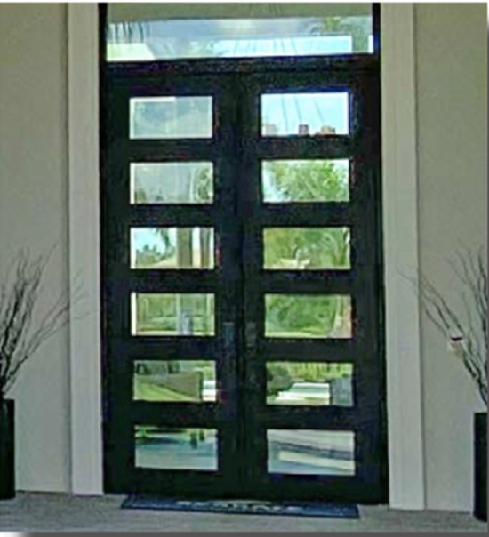 6 Lite iron door design