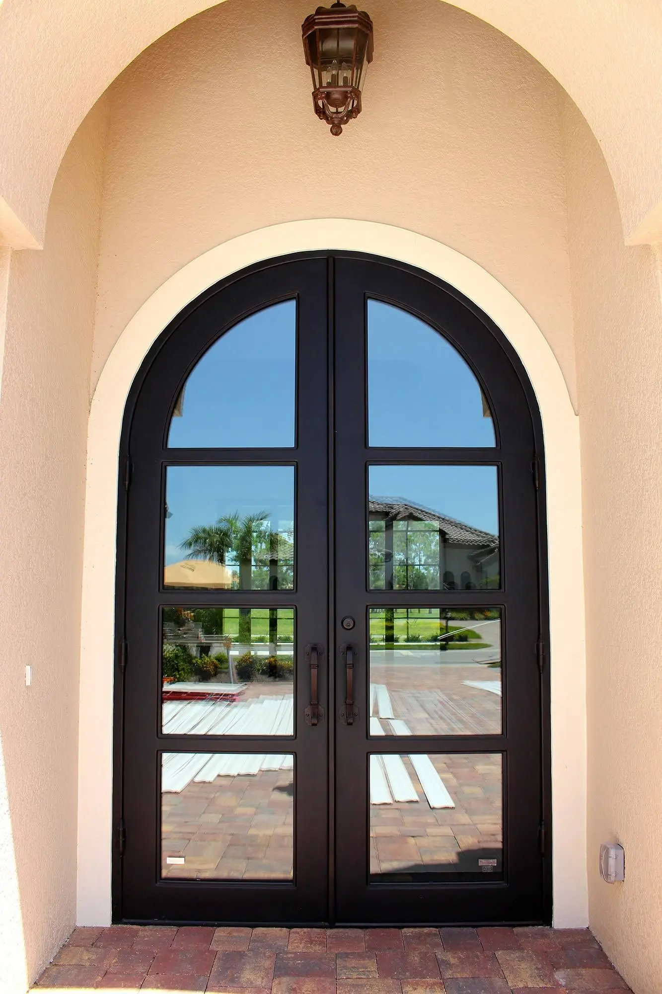 Fixed Glass #7 iron door design