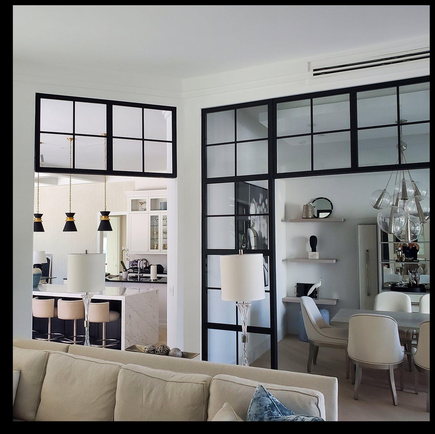 Urban Pure interior steel-look glass partition