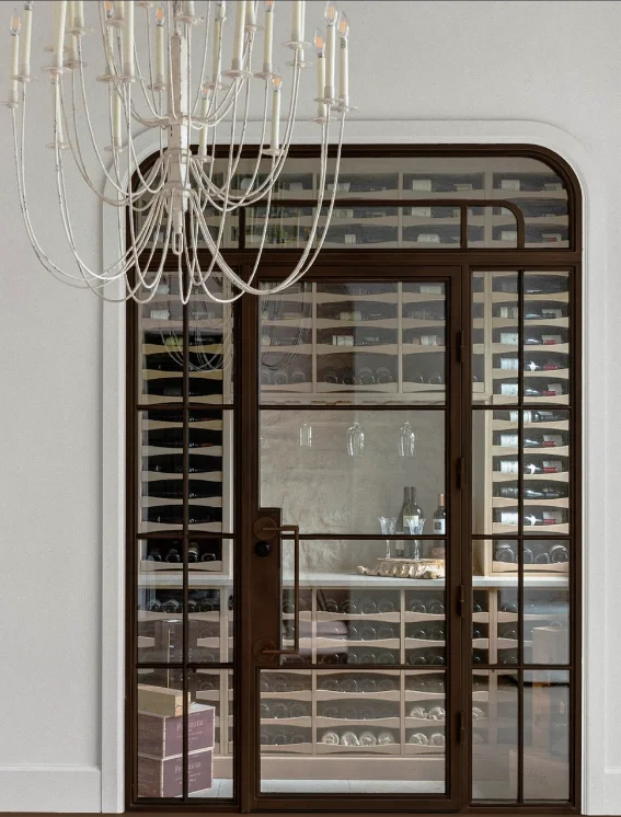 wine unit closed doors