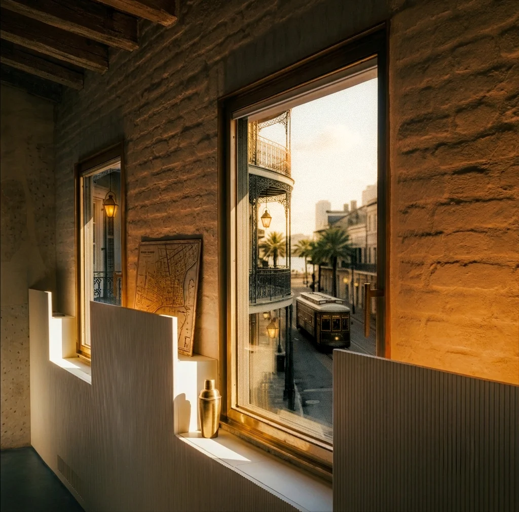 Bronze window installation