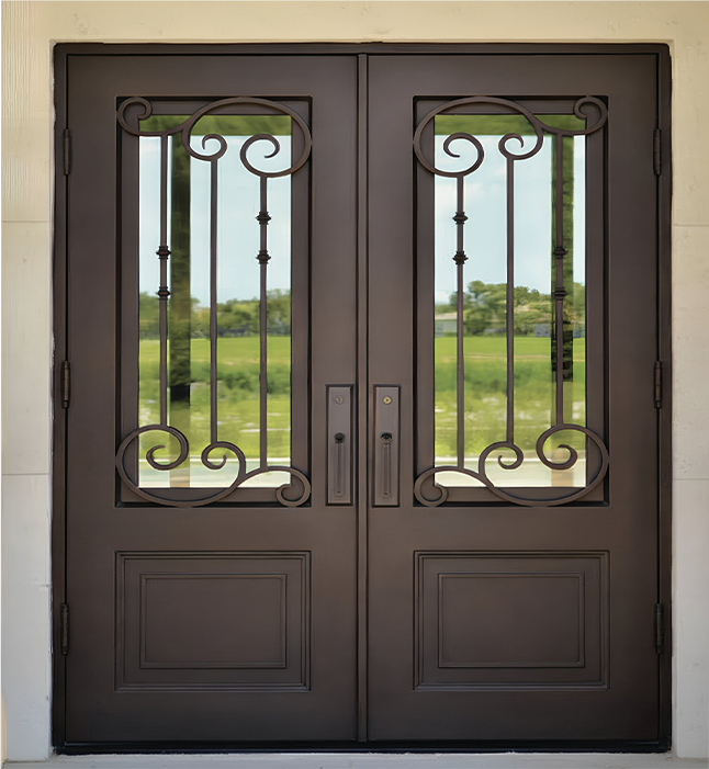 Ruston iron door design