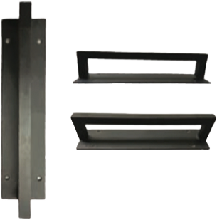 PCIW3 iron door pull, plate and profile