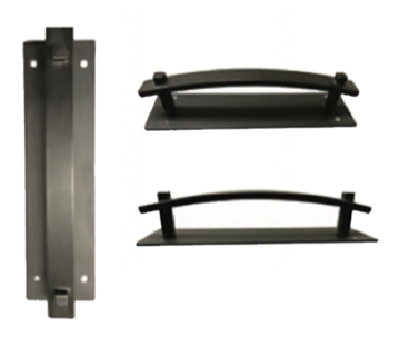 PCIW4 iron door pull, plate and profile