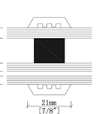 Flat muntin profile