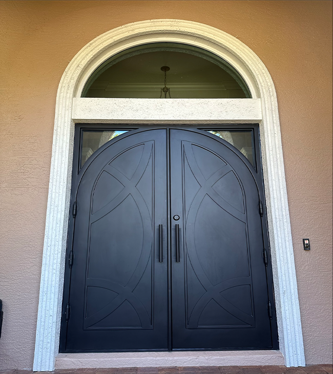 Solid Eclipse iron door design